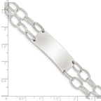 Sterling Silver Double Strand Oval Link ID Bracelet