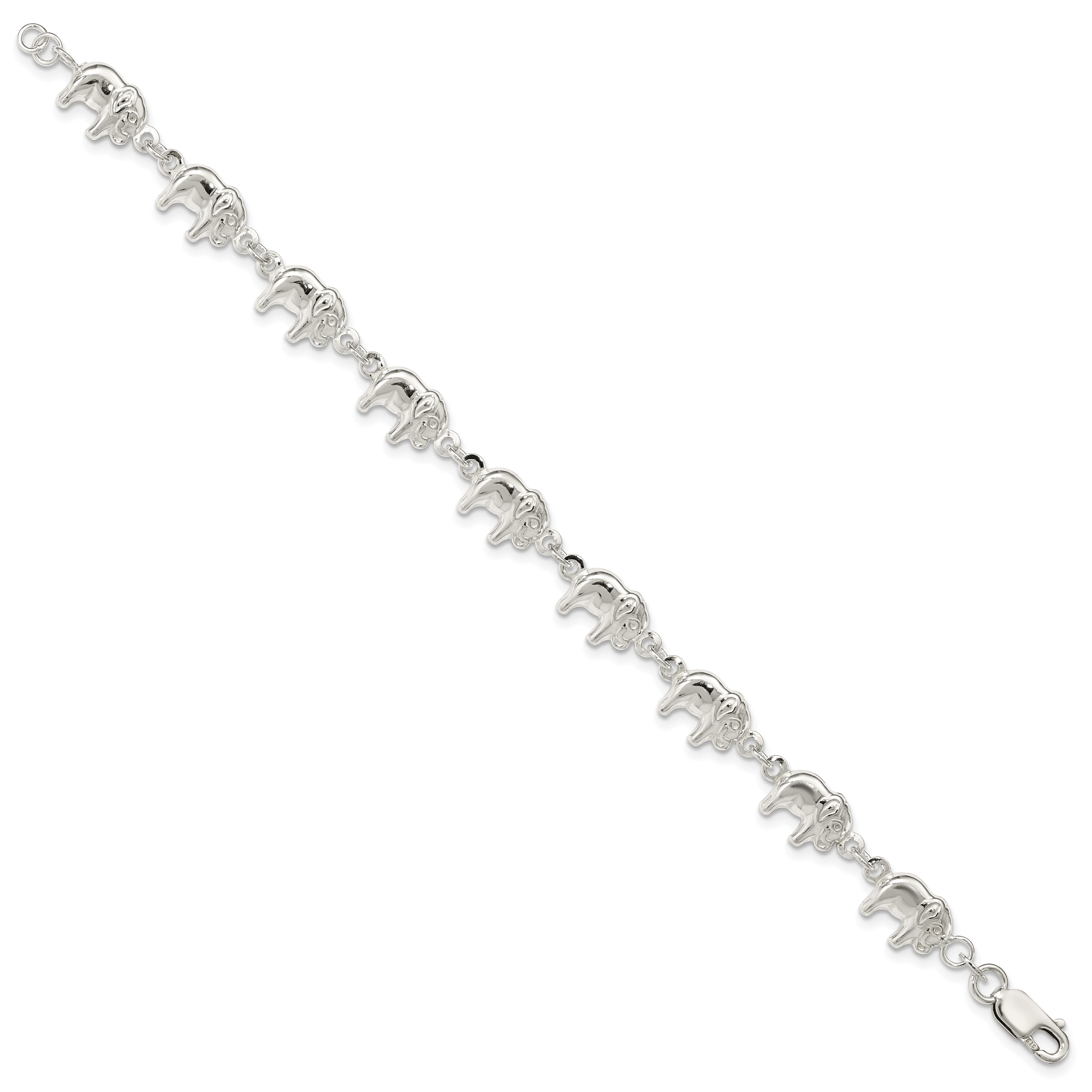 Sterling Silver Elephant Bracelet Secondary image