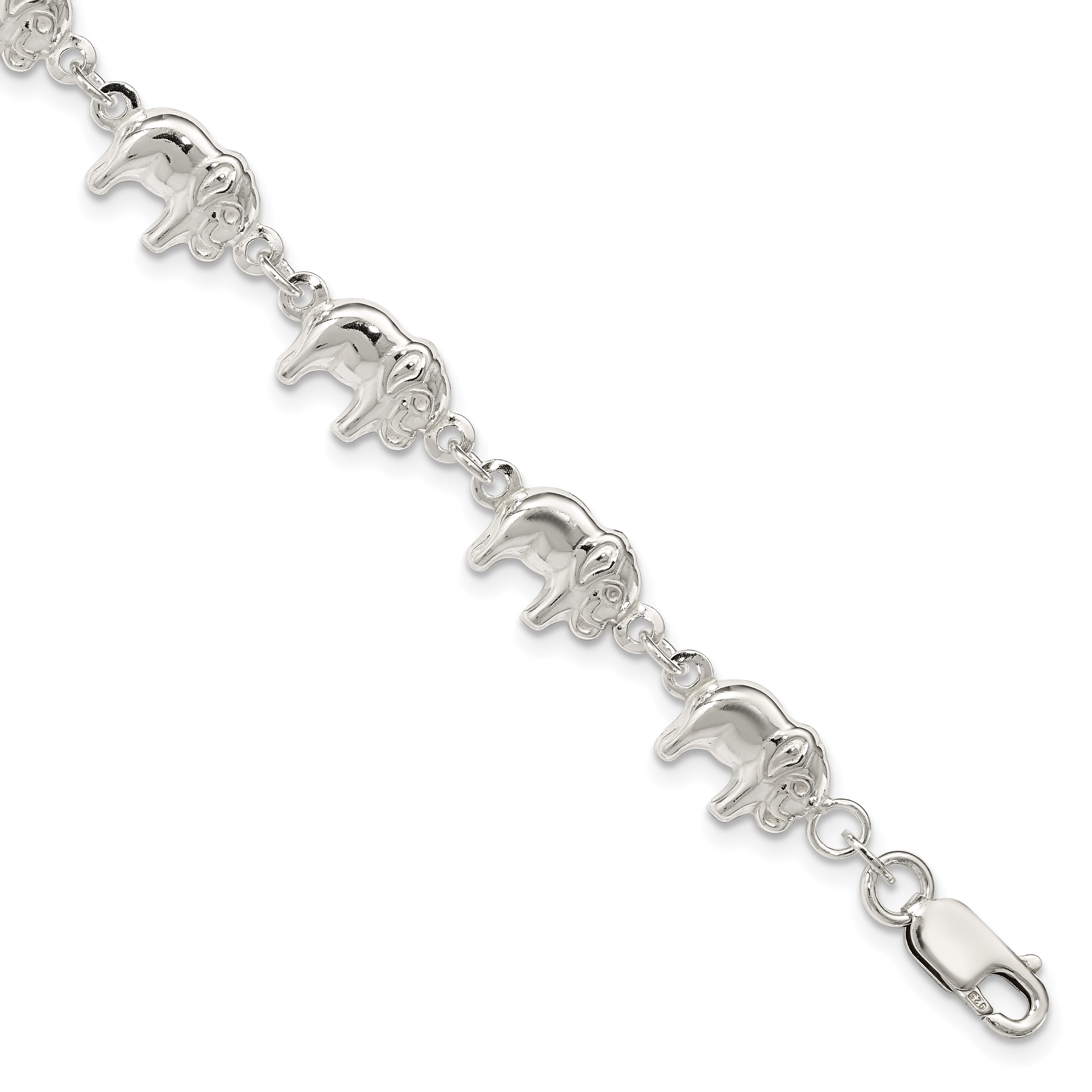 Sterling Silver Elephant Bracelet Main image