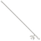 Sterling Silver Dove Charm Bracelet
