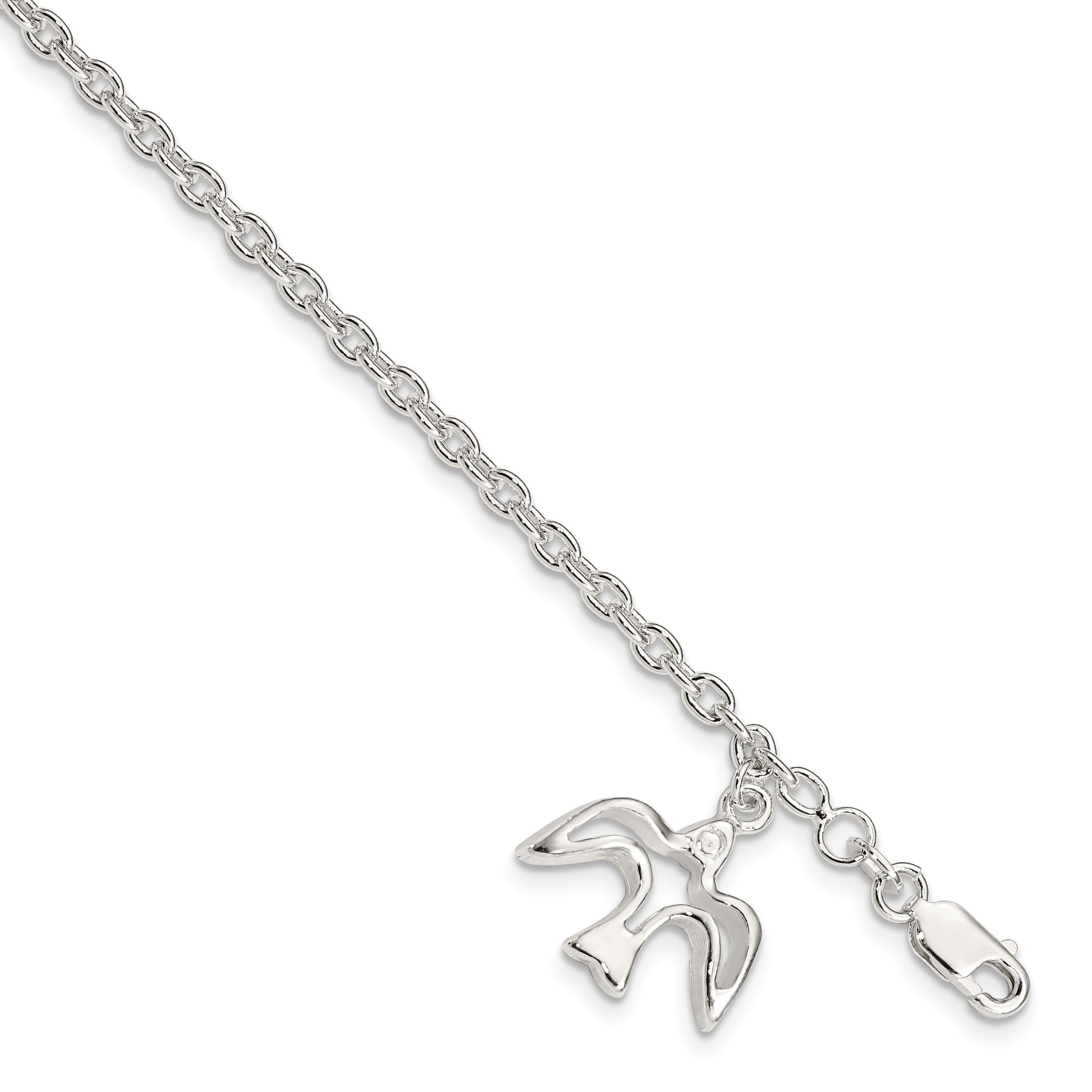 Sterling Silver Dove Charm Bracelet Main image