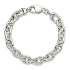 Fancy Link Bracelet in Sterling Silver, 8.85mm, 7.5 Inch - Sophia Jewelers