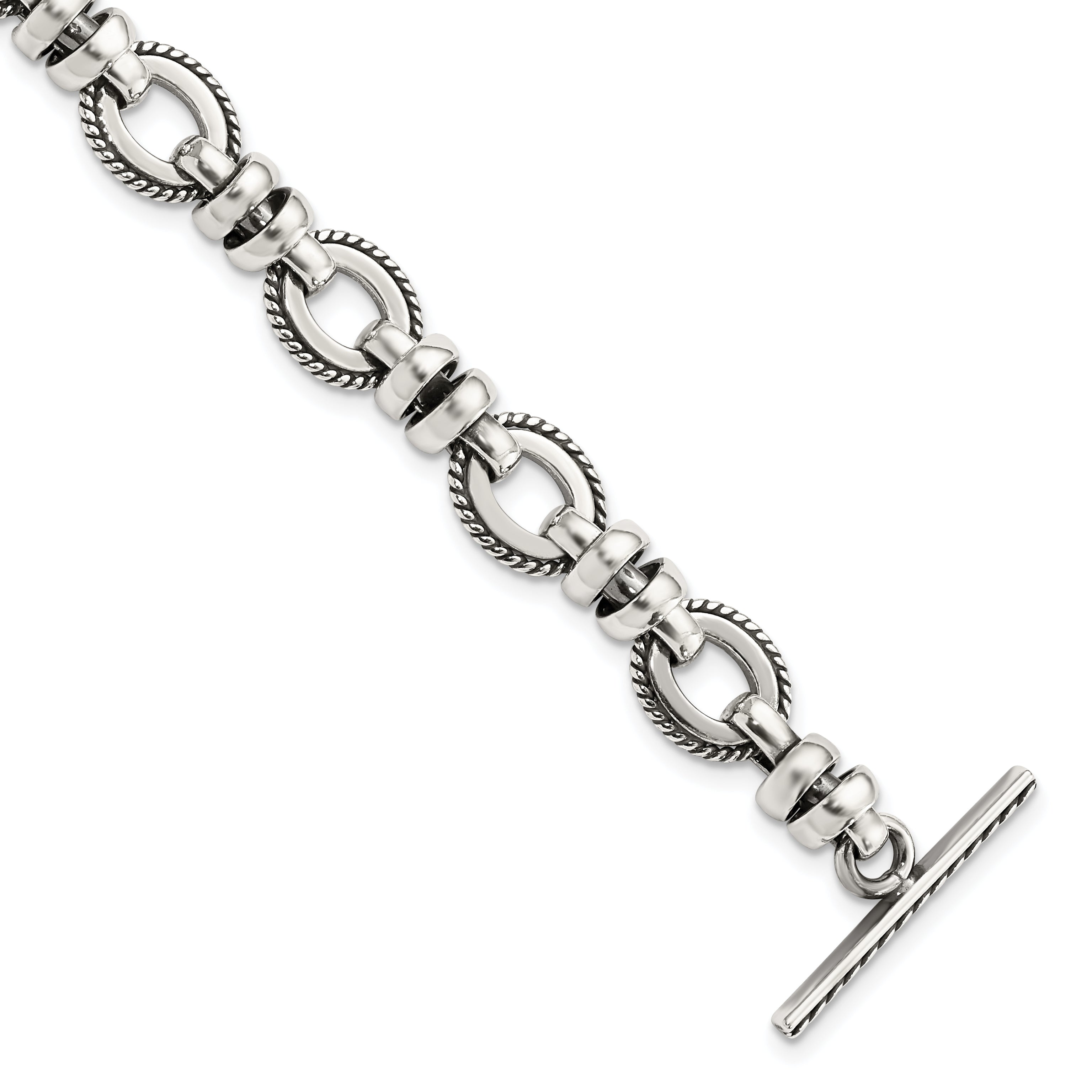 Sterling Silver Antiqued Fancy Link Bracelet Main image