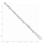 Sterling Silver Beaded Fancy Link Bracelet