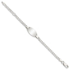 Sterling Silver Childrens 5in Plus 1in Ext ID Bracelet
