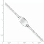 Sterling Silver Childrens 5in Plus 1in Ext ID Bracelet
