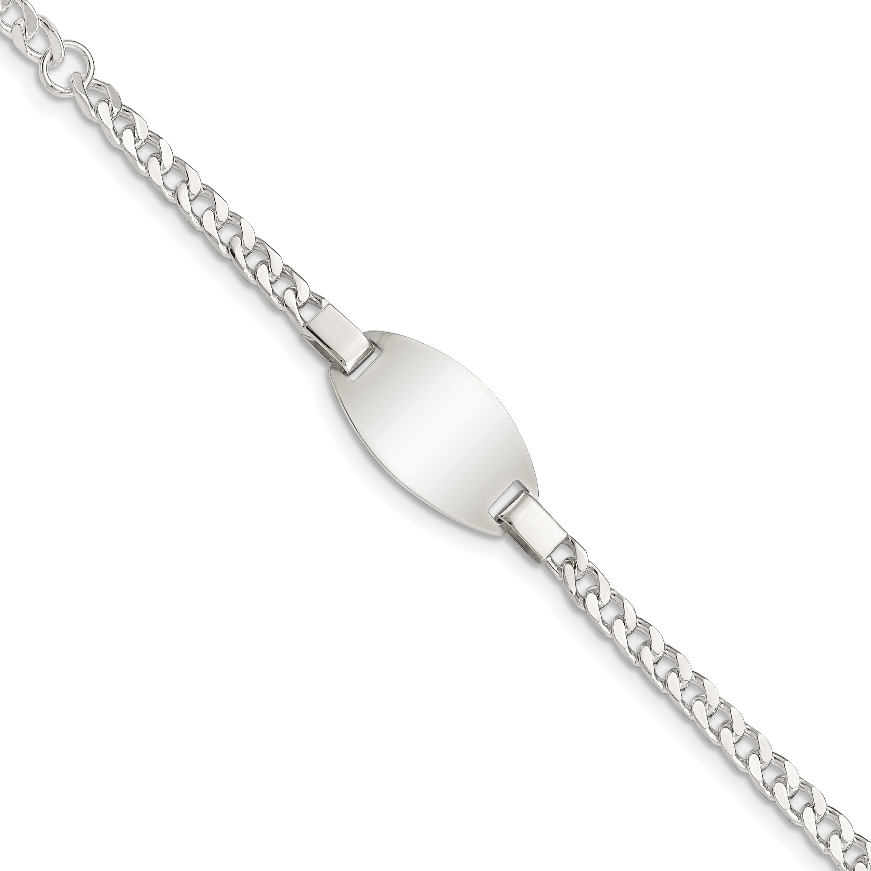 Sterling Silver Childrens 5in Plus 1in Ext ID Bracelet Main image