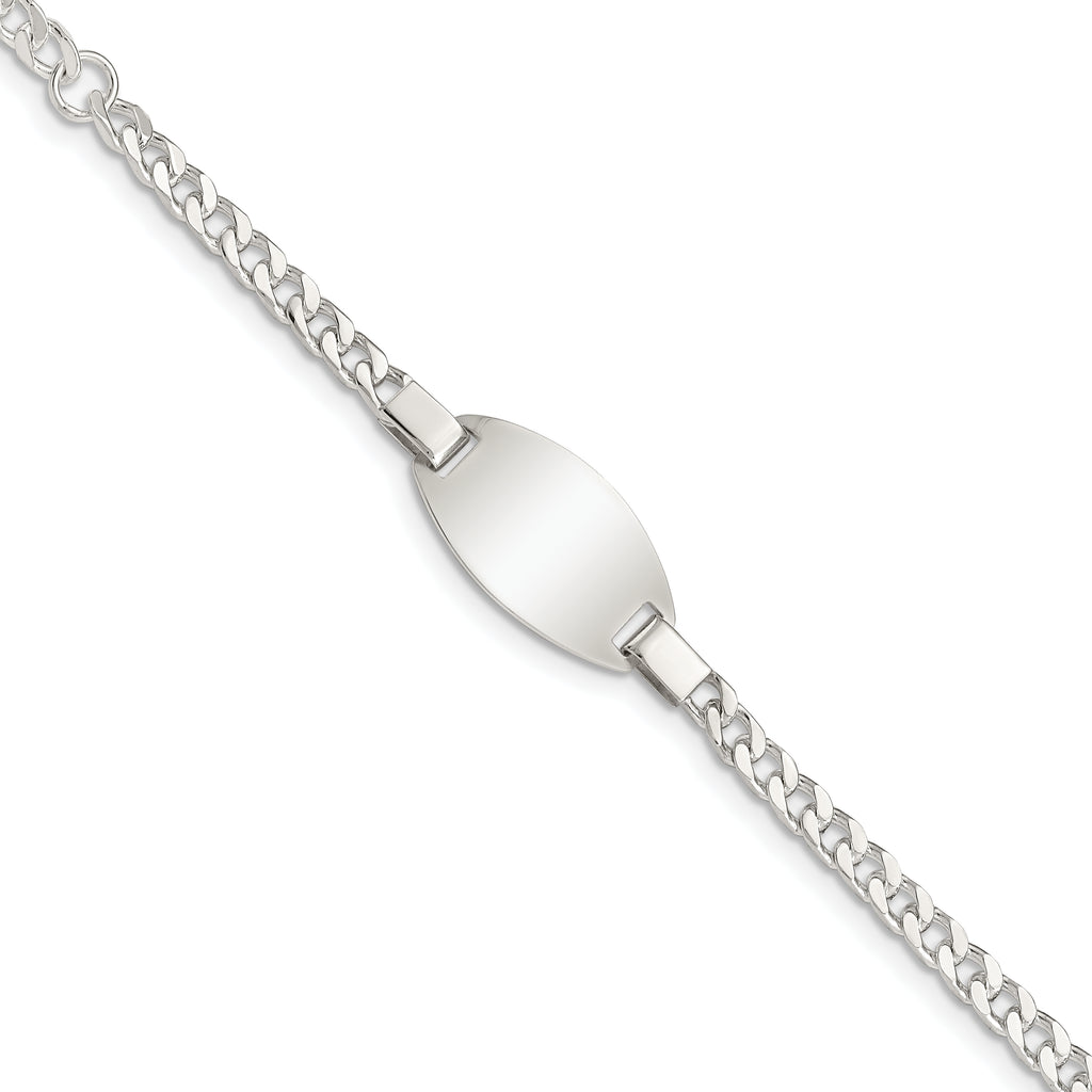 Sterling Silver Childrens 5in Plus 1in Ext ID Bracelet
