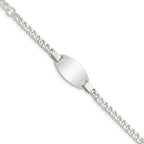 Sterling Silver Childrens 5in Plus 1in Ext ID Bracelet