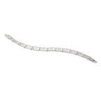 Sterling Silver 10mm Greek Key Link 7.5 inch Bracelet