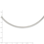 Sterling Silver Polished 3mm Neck Collar