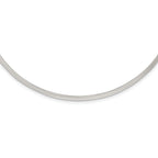 Sterling Silver Polished 3mm Neck Collar