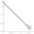 Sterling Silver 1.5mm Rolo Chain 9 inch Plus 1 inch Extender - Total 10 inch Anklet