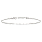Sterling Silver 2mm Rolo Chain 9 inch Plus 1 inch Extender - Total 10 inch Anklet