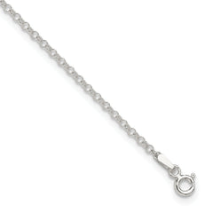 Sterling Silver 2mm Rolo Chain 9 inch Plus 1 inch Extender - Total 10 inch Anklet