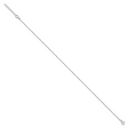 Sterling Silver 1.3mm Singapore Chain 10 inch Plus 1 inch Extender Chain - Total 11 inch Anklet