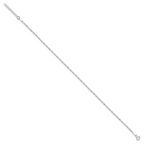 Sterling Silver 1.5mm Singapore Chain 10 inch Plus 1 inch Extender - Total 11 inch Anklet