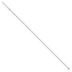 Sterling Silver 2mm Singapore Chain Plus Extender Chain - Total Anklet