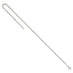 Sterling Silver 2mm Singapore Chain Plus Extender Chain - Total Anklet