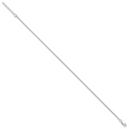 Sterling Silver 1.5mm Round Snake Chain 9 inch Plus 1 inch Extender - Total 10 inch Anklet