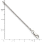 Sterling Silver 1.5mm Round Snake Chain 9 inch Plus 1 inch Extender - Total 10 inch Anklet