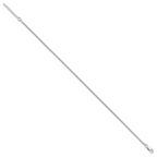 Sterling Silver 1.5mm Round Snake Chain 9 inch Plus 1 inch Extender - Total 10 inch Anklet