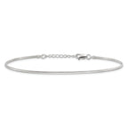 Sterling Silver 1.5mm Round Snake Chain 9 inch Plus 1 inch Extender - Total 10 inch Anklet