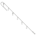 Sterling Silver Lock and Key Plus Extender - Total Anklet