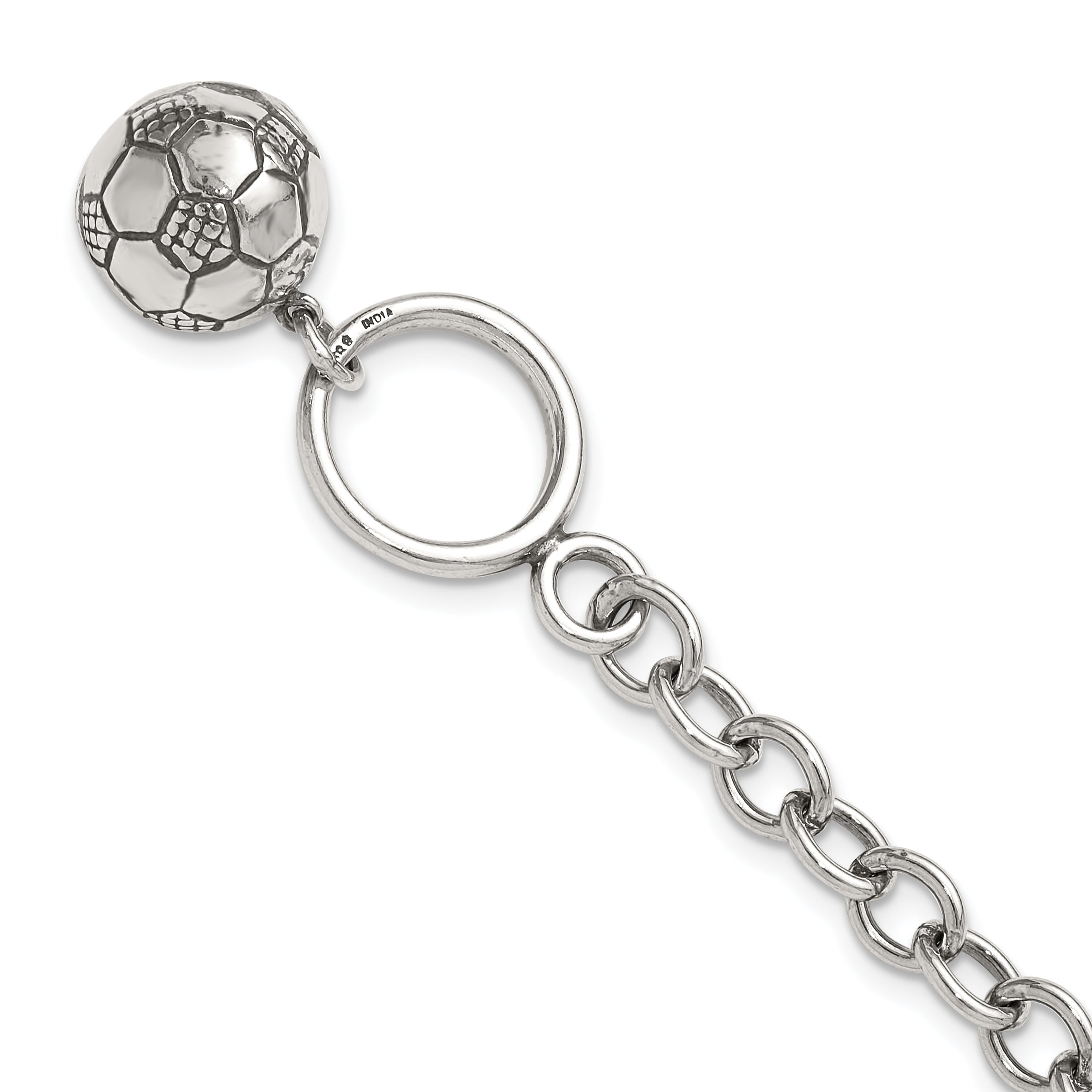 Sterling Silver Soccer Ball Bracelet Main image