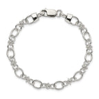 Link Bracelet in Sterling Silver, 6mm, 7.5 Inch - Sophia Jewelers