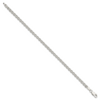 Sterling Silver 3mm Double Link Charm Bracelet