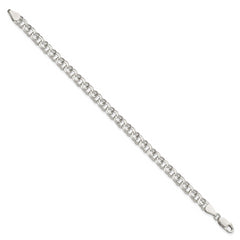 Sterling Silver 6mm Double Link Charm Bracelet