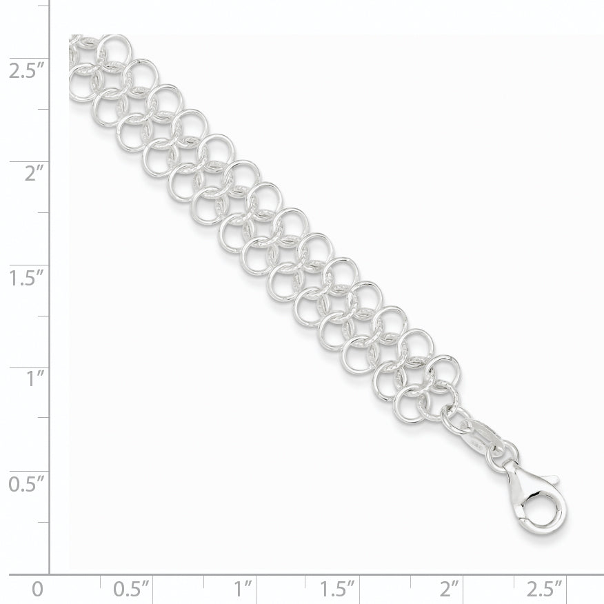 Sterling Silver Fancy Link Bracelet