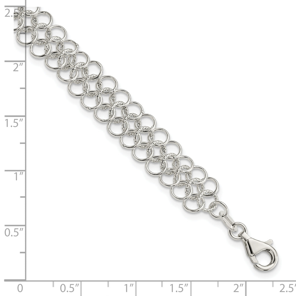 Sterling Silver Fancy Link Bracelet