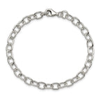 Sterling Silver 6mm Solid Cable Link 6.5 inch Bracelet