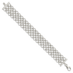 Sterling Silver Polished 19mm Solid Multi-Link 7.5 inch Bracelet