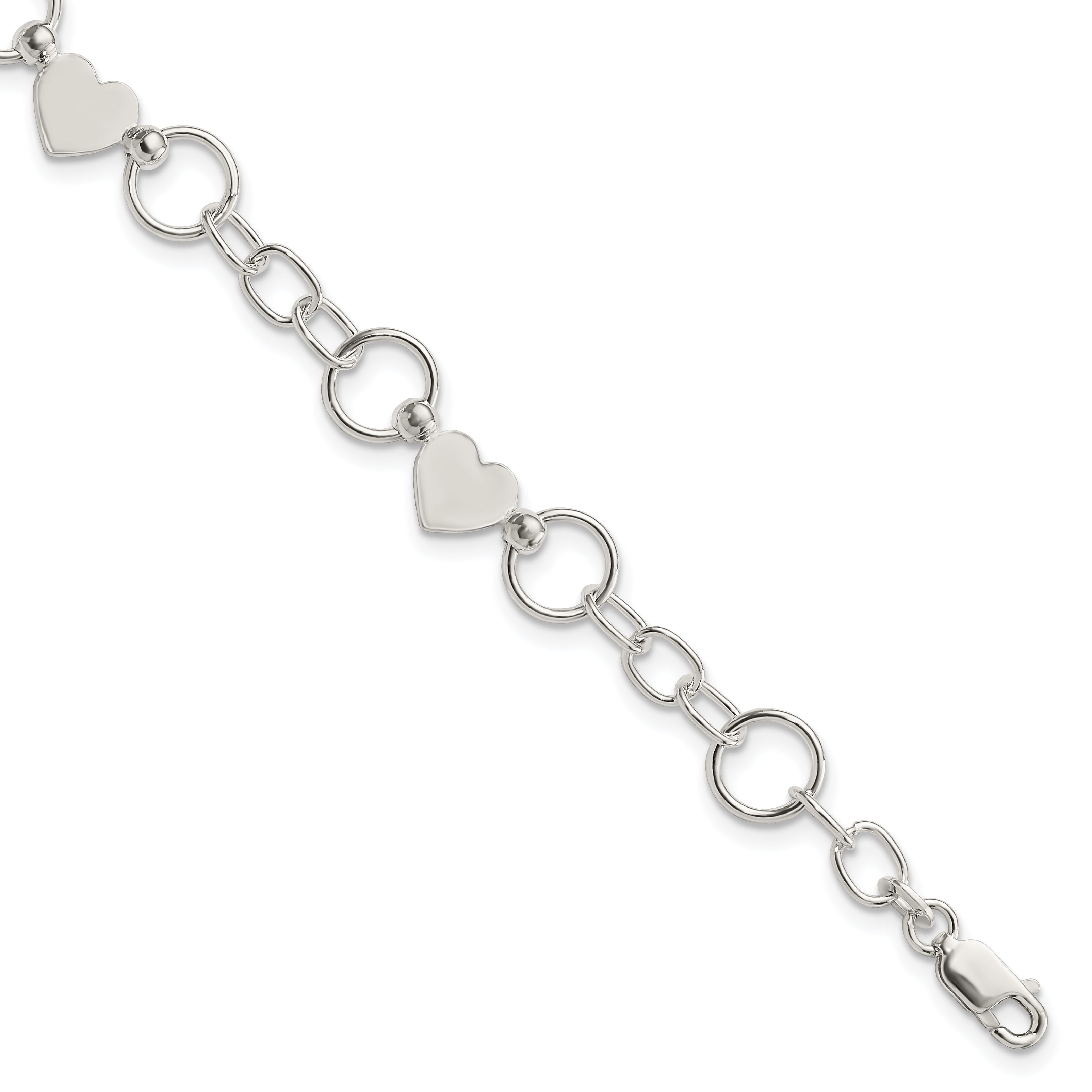 Sterling Silver Heart Bracelet Main image