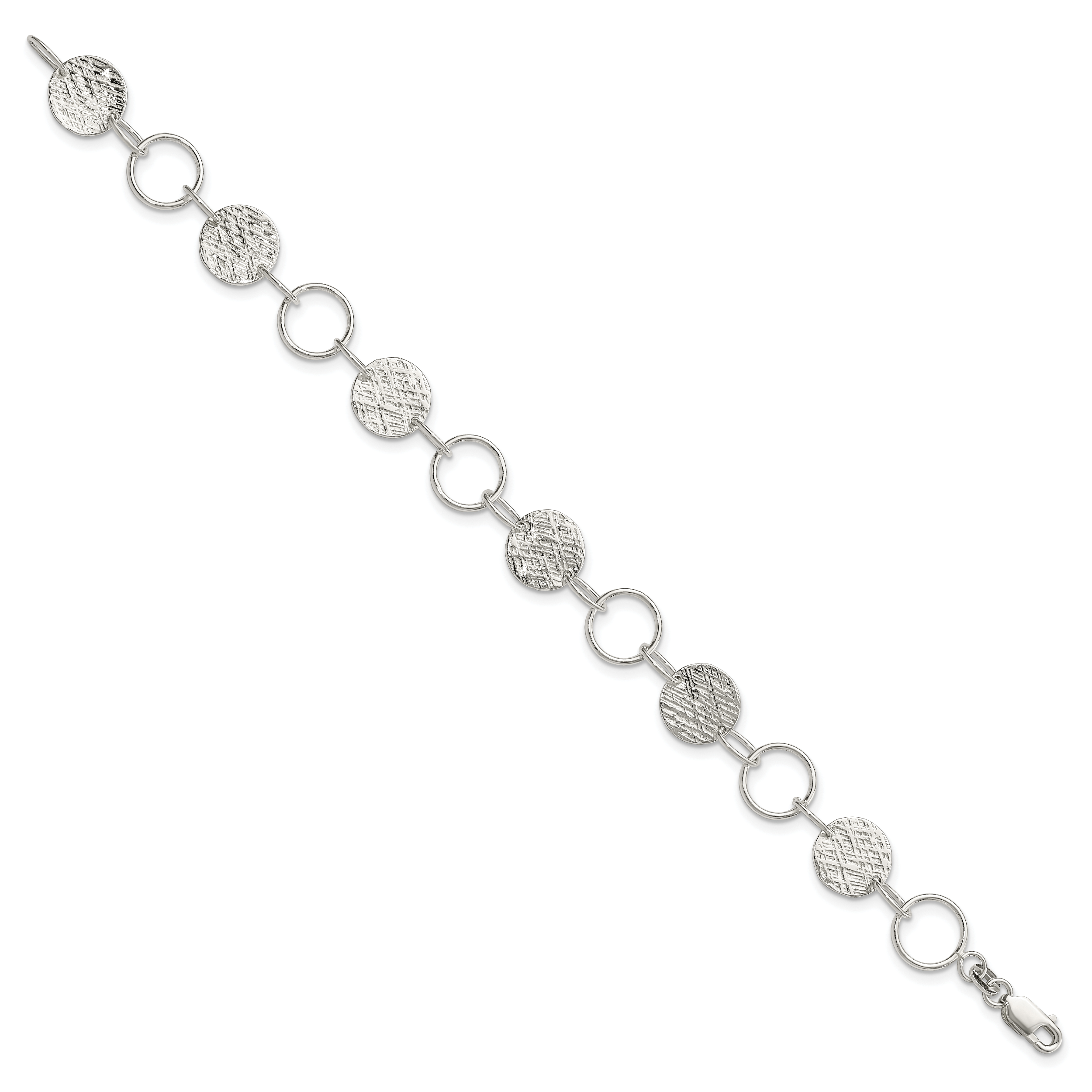 Sterling Silver Fancy Circle Bracelet Secondary image