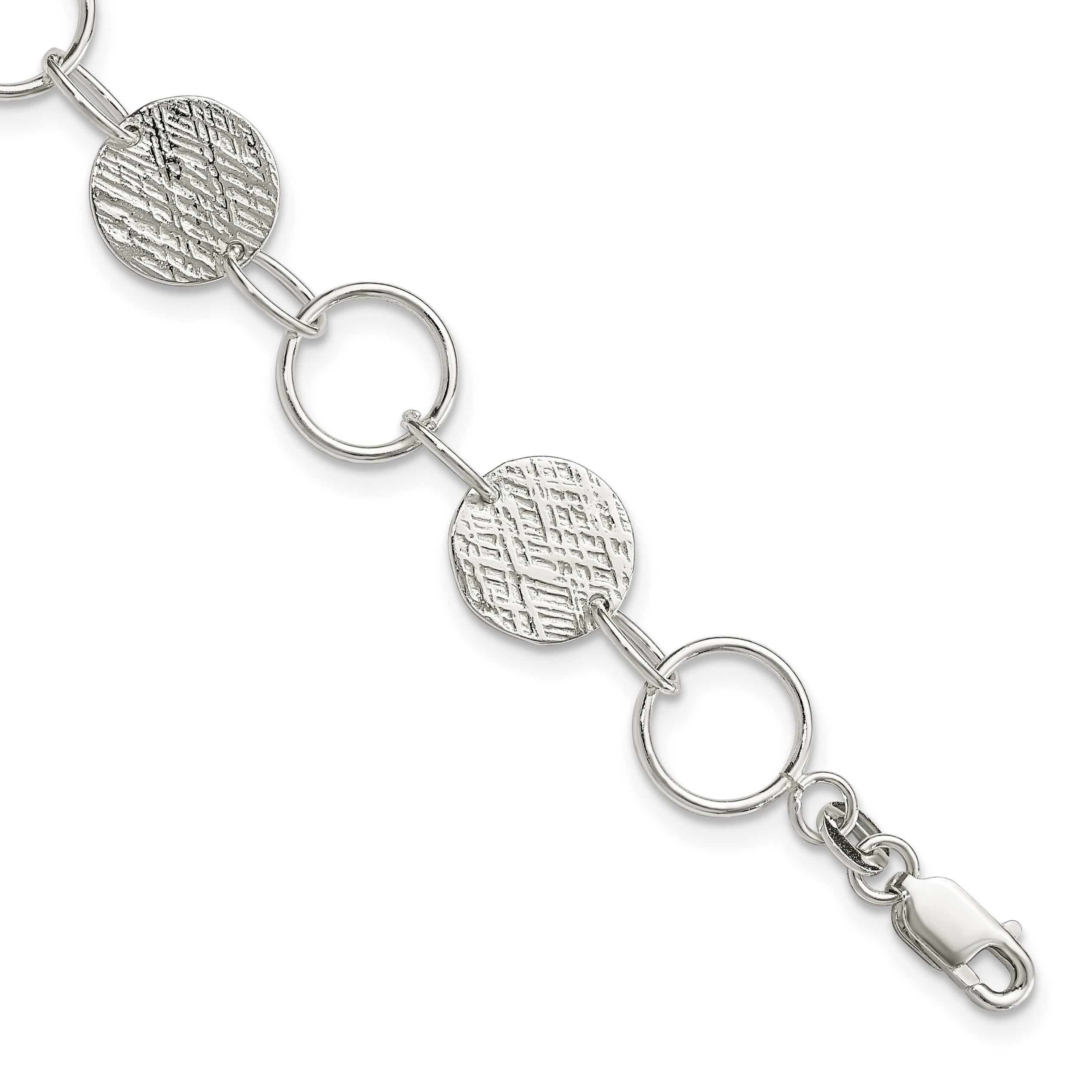 Sterling Silver Fancy Circle Bracelet Main image