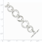 Sterling Silver Fancy Circle Link Bracelet