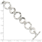 Sterling Silver Fancy Circle Link Bracelet