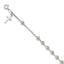 Sterling Silver Cross on Bead Bracelet