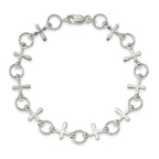 Sterling Silver Cross Bracelet