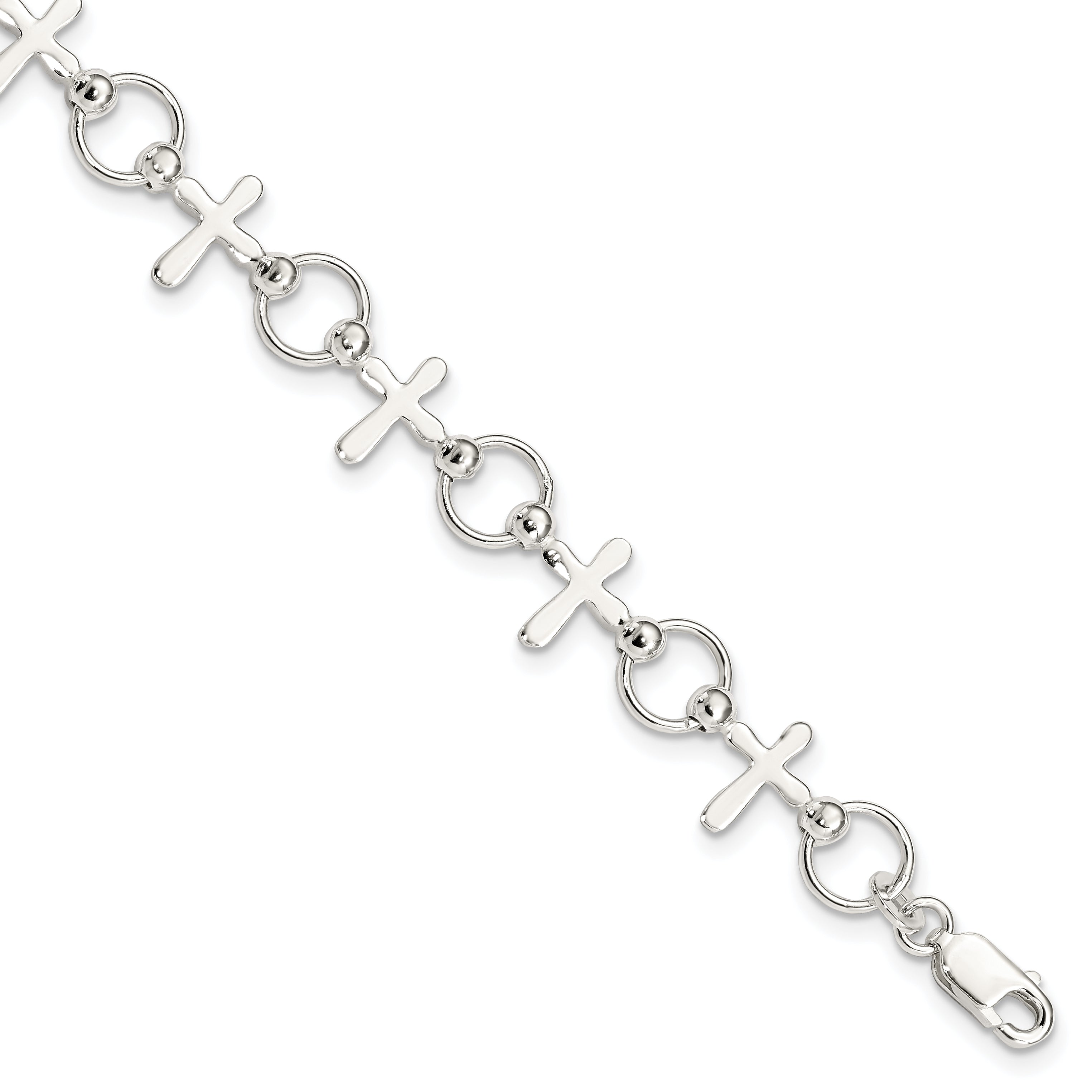 Sterling Silver Cross Bracelet Main image