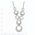 Sterling Silver CZ Circles Necklace