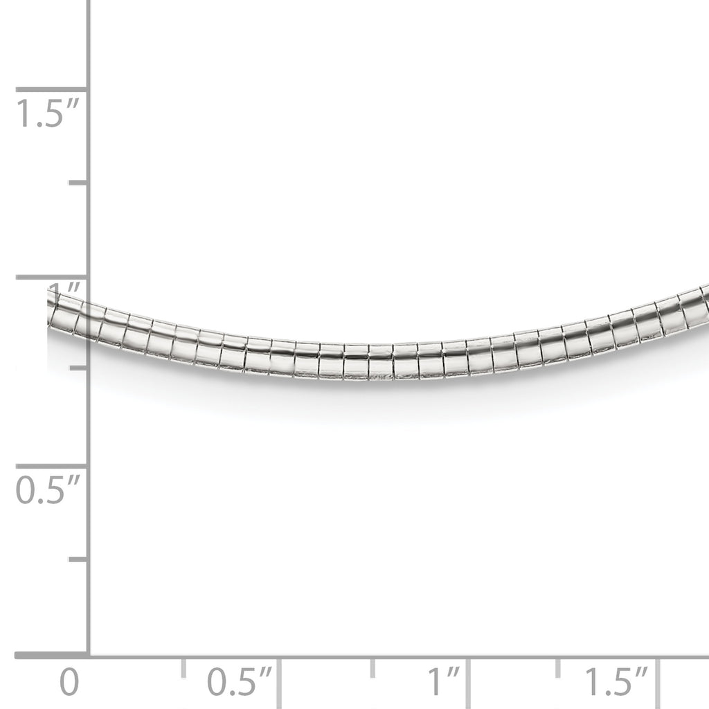 Sterling Silver 2mm With 2 in Ext Cubetto Chain