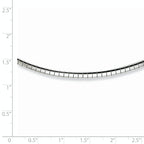 Sterling Silver Rhodium-plated 2mm with 2 inch Extention Cubetto Chain