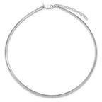 Sterling Silver Rhodium-plated 4mm with a 2 inch Extention Cubetto Chain
