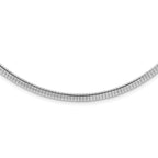 Sterling Silver Rhodium-plated 4mm with a 2 inch Extention Cubetto Chain