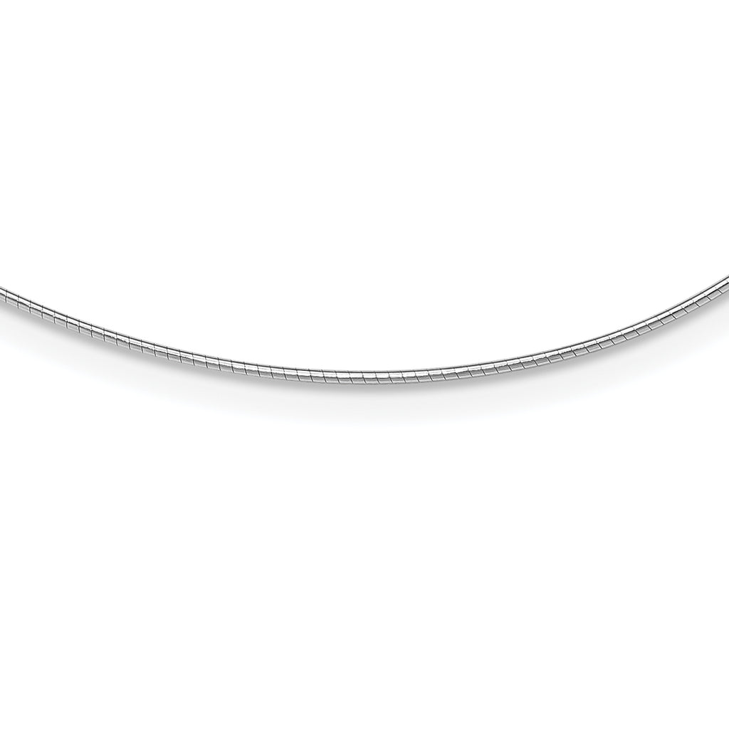 Sterling Silver Rhodium-plated 1mm Round Cubetto